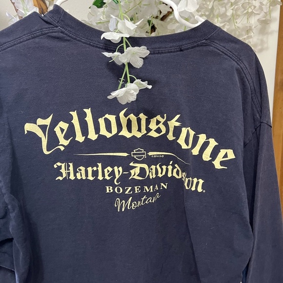 Harley-Davidson Long Sleeve T Yellowstone/ Bozeman Montana 🖤 - Picture 6 of 8